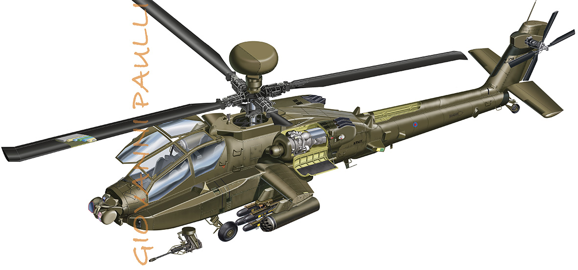 Anti tank helicopter AH-64D long bow