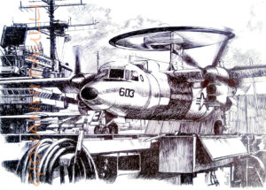 E-2C before the launch